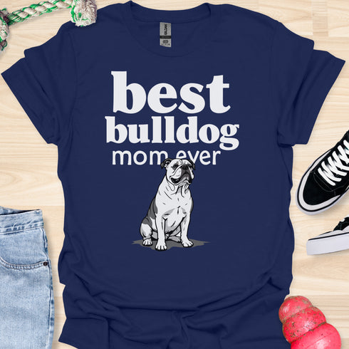 Best bulldog mom ever - V7 - Elegant Pattern T-Shirt